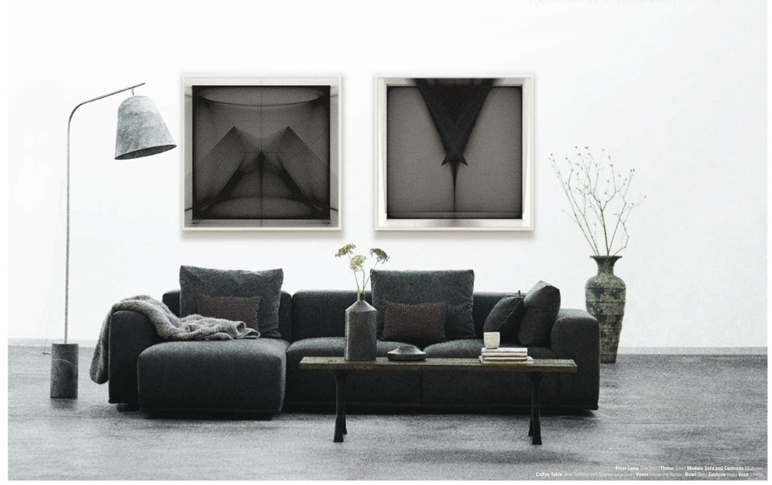 Wall Art Licensing | Black & white wall art, in an open office lounge | Graphic Design